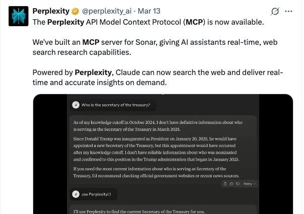 Perplexity API Model Context Protocol (MCP)